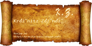 Kránitz Zénó névjegykártya